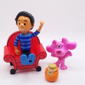 Blues Clues Toy Figures Lot Josh Magenta Thinking Chair Paprika Viacom Pink Dog